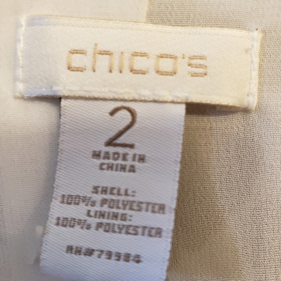 Chico's Travelers NWOT "Dana" gray tan animal print flowy light jacket, large - Picture 5 of 9